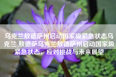 乌克兰敖德萨州启动国家级紧急状态乌克兰 敖德萨乌克兰敖德萨州启动国家级紧急状态，应对挑战与未来展望