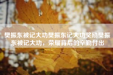 樊振东被记大功樊振东记大功奖励樊振东被记大功，荣耀背后的辛勤付出
