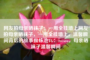 网友拍母亲晒袜子：一甩全挂墙上网友拍母亲晒袜子，一甩全挂墙上，温馨瞬间背后的故事蜘蛛池TG：zzcseo，母亲晒袜子温馨瞬间