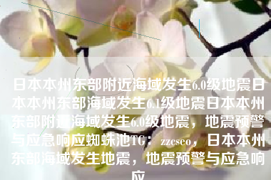 日本本州东部附近海域发生6.0级地震日本本州东部海域发生6.1级地震日本本州东部附近海域发生6.0级地震，地震预警与应急响应蜘蛛池TG：zzcseo，日本本州东部海域发生地震，地震预警与应急响应