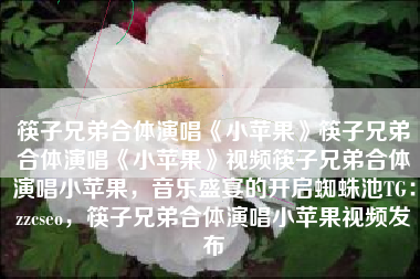 筷子兄弟合体演唱《小苹果》筷子兄弟合体演唱《小苹果》视频筷子兄弟合体演唱小苹果，音乐盛宴的开启蜘蛛池TG：zzcseo，筷子兄弟合体演唱小苹果视频发布