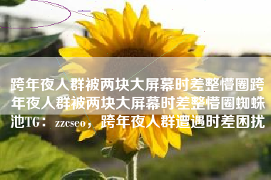 跨年夜人群被两块大屏幕时差整懵圈跨年夜人群被两块大屏幕时差整懵圈蜘蛛池TG：zzcseo，跨年夜人群遭遇时差困扰