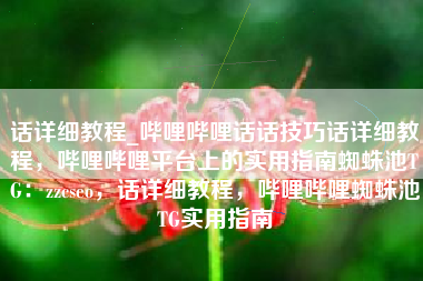 话详细教程_哔哩哔哩话话技巧话详细教程，哔哩哔哩平台上的实用指南蜘蛛池TG：zzcseo，话详细教程，哔哩哔哩蜘蛛池TG实用指南