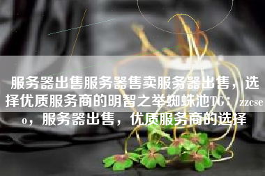 服务器出售服务器售卖服务器出售，选择优质服务商的明智之举蜘蛛池TG：zzcseo，服务器出售，优质服务商的选择