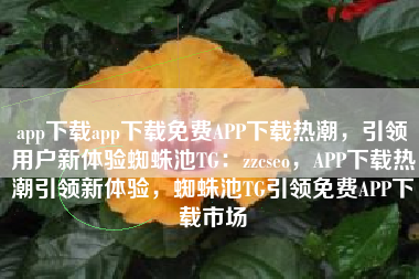 app下载app下载免费APP下载热潮，引领用户新体验蜘蛛池TG：zzcseo，APP下载热潮引领新体验，蜘蛛池TG引领免费APP下载市场