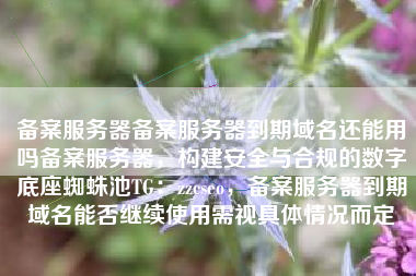 备案服务器备案服务器到期域名还能用吗备案服务器，构建安全与合规的数字底座蜘蛛池TG：zzcseo，备案服务器到期域名能否继续使用需视具体情况而定
