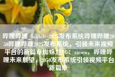哔哩哔哩_bilibili_2025发布系统哔哩哔哩2050哔哩哔哩2025发布系统，引领未来视频平台的新篇章蜘蛛池TG：zzcseo，哔哩哔哩未来展望，2050发布系统引领视频平台新篇章
