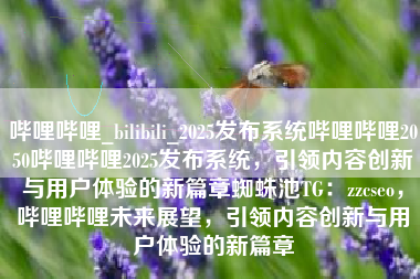 哔哩哔哩_bilibili_2025发布系统哔哩哔哩2050哔哩哔哩2025发布系统，引领内容创新与用户体验的新篇章蜘蛛池TG：zzcseo，哔哩哔哩未来展望，引领内容创新与用户体验的新篇章