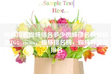 蜘蛛排名蜘蛛排名多少蜘蛛排名榜蜘蛛池TG：zzcseo，蜘蛛排名榜，蜘蛛种类及排名