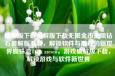 破解版下载破解版下载无限金币无限钻石破解版下载，解锁软件与游戏的新世界蜘蛛池TG：zzcseo，游戏破解版下载，解锁游戏与软件新世界