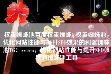 权重蜘蛛池百度权重蜘蛛ip权重蜘蛛池，优化网站性能与提升SEO效果的利器蜘蛛池TG：zzcseo，优化网站性能与提升SEO效果的蜘蛛池工具