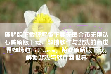 破解版下载破解版下载无限金币无限钻石破解版下载，解锁软件与游戏的新世界蜘蛛池TG：zzcseo，游戏破解版下载，解锁游戏与软件新世界