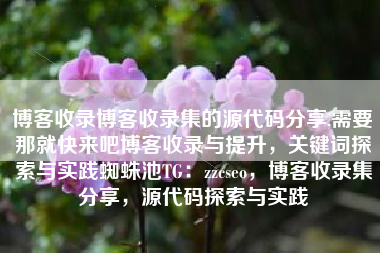 博客收录博客收录集的源代码分享,需要那就快来吧博客收录与提升，关键词探索与实践蜘蛛池TG：zzcseo，博客收录集分享，源代码探索与实践