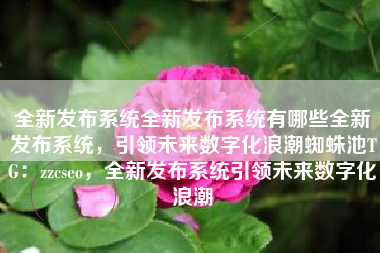 全新发布系统全新发布系统有哪些全新发布系统，引领未来数字化浪潮蜘蛛池TG：zzcseo，全新发布系统引领未来数字化浪潮