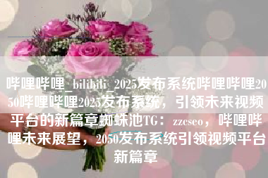 哔哩哔哩_bilibili_2025发布系统哔哩哔哩2050哔哩哔哩2025发布系统，引领未来视频平台的新篇章蜘蛛池TG：zzcseo，哔哩哔哩未来展望，2050发布系统引领视频平台新篇章