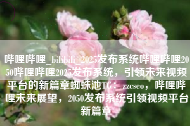 哔哩哔哩_bilibili_2025发布系统哔哩哔哩2050哔哩哔哩2025发布系统，引领未来视频平台的新篇章蜘蛛池TG：zzcseo，哔哩哔哩未来展望，2050发布系统引领视频平台新篇章