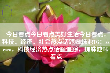 今日看点今日看点美好生活今日看点，科技、经济、社会热点话题蜘蛛池TG：zzcseo，科技经济热点话题追踪，蜘蛛池TG看点