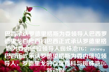 巴西承认罗德里格斯为委领导人巴西罗德里戈百度百科巴西正式承认罗德里格斯为委内瑞拉领导人蜘蛛池TG：zzcseo，巴西正式承认罗德里格斯为委内瑞拉领导人，罗德里戈的百度百科与蜘蛛池TG新动向