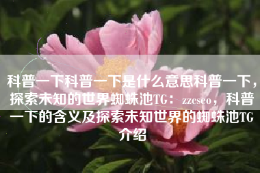 科普一下科普一下是什么意思科普一下，探索未知的世界蜘蛛池TG：zzcseo，科普一下的含义及探索未知世界的蜘蛛池TG介绍