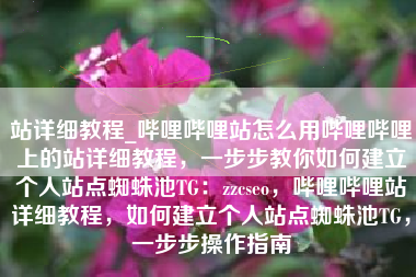 站详细教程_哔哩哔哩站怎么用哔哩哔哩上的站详细教程，一步步教你如何建立个人站点蜘蛛池TG：zzcseo，哔哩哔哩站详细教程，如何建立个人站点蜘蛛池TG，一步步操作指南