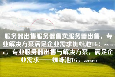 服务器出售服务器售卖服务器出售，专业解决方案满足企业需求蜘蛛池TG：zzcseo，专业服务器出售与解决方案，满足企业需求——蜘蛛池TG，zzcseo