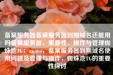 备案服务器备案服务器到期域名还能用吗备案服务器，重要性、操作与管理蜘蛛池TG：zzcseo，备案服务器到期域名使用问题及管理与操作，蜘蛛池TG的重要性探讨