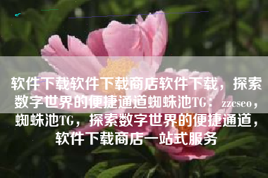 软件下载软件下载商店软件下载，探索数字世界的便捷通道蜘蛛池TG：zzcseo，蜘蛛池TG，探索数字世界的便捷通道，软件下载商店一站式服务