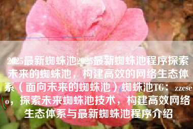 2025最新蜘蛛池2025最新蜘蛛池程序探索未来的蜘蛛池，构建高效的网络生态体系（面向未来的蜘蛛池）蜘蛛池TG：zzcseo，探索未来蜘蛛池技术，构建高效网络生态体系与最新蜘蛛池程序介绍