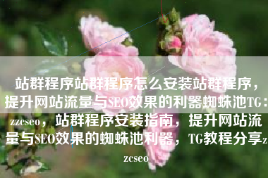 站群程序站群程序怎么安装站群程序，提升网站流量与SEO效果的利器蜘蛛池TG：zzcseo，站群程序安装指南，提升网站流量与SEO效果的蜘蛛池利器，TG教程分享zzcseo