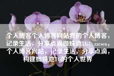 个人博客个人博客网站我的个人博客，记录生活，分享点滴蜘蛛池TG：zzcseo，个人博客网站，记录生活，分享点滴，构建蜘蛛池TG的个人世界