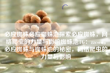 必应蜘蛛必应蜘蛛池探索必应蜘蛛，网络爬虫的力量与影响蜘蛛池TG：zzcseo，必应蜘蛛与蜘蛛池的秘密，网络爬虫的力量与影响