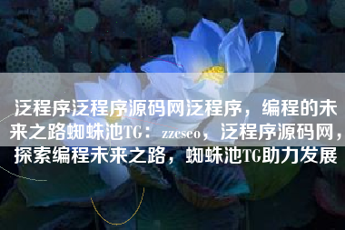 泛程序泛程序源码网泛程序，编程的未来之路蜘蛛池TG：zzcseo，泛程序源码网，探索编程未来之路，蜘蛛池TG助力发展