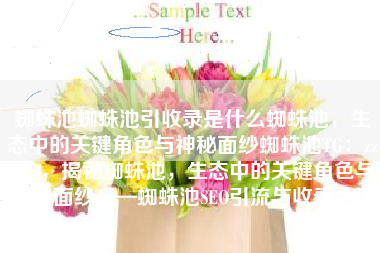 蜘蛛池蜘蛛池引收录是什么蜘蛛池，生态中的关键角色与神秘面纱蜘蛛池TG：zzcseo，揭秘蜘蛛池，生态中的关键角色与神秘面纱——蜘蛛池SEO引流与收录之道