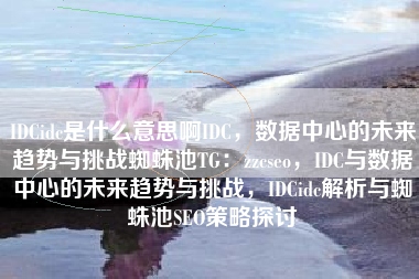 IDCidc是什么意思啊IDC，数据中心的未来趋势与挑战蜘蛛池TG：zzcseo，IDC与数据中心的未来趋势与挑战，IDCidc解析与蜘蛛池SEO策略探讨