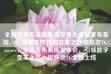 全新发布系统新系统发布会全新发布系统，引领数字时代的变革之路蜘蛛池TG：zzcseo，全新发布系统发布会，引领数字变革之路，蜘蛛池TG全新上线