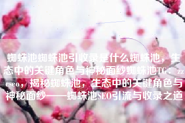 蜘蛛池蜘蛛池引收录是什么蜘蛛池，生态中的关键角色与神秘面纱蜘蛛池TG：zzcseo，揭秘蜘蛛池，生态中的关键角色与神秘面纱——蜘蛛池SEO引流与收录之道