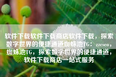 软件下载软件下载商店软件下载，探索数字世界的便捷通道蜘蛛池TG：zzcseo，蜘蛛池TG，探索数字世界的便捷通道，软件下载商店一站式服务