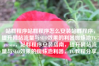 站群程序站群程序怎么安装站群程序，提升网站流量与SEO效果的利器蜘蛛池TG：zzcseo，站群程序安装指南，提升网站流量与SEO效果的蜘蛛池利器，TG教程分享。