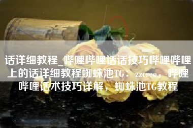 话详细教程_哔哩哔哩话话技巧哔哩哔哩上的话详细教程蜘蛛池TG：zzcseo，哔哩哔哩话术技巧详解，蜘蛛池TG教程