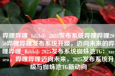 哔哩哔哩_bilibili_2025发布系统哔哩哔哩2050哔哩哔哩发布系统升级，迈向未来的哔哩哔哩_Bilibili 2025发布系统蜘蛛池TG：zzcseo，哔哩哔哩迈向未来，2025发布系统升级与蜘蛛池TG新动向