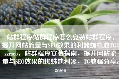 站群程序站群程序怎么安装站群程序，提升网站流量与SEO效果的利器蜘蛛池TG：zzcseo，站群程序安装指南，提升网站流量与SEO效果的蜘蛛池利器，TG教程分享zzcseo
