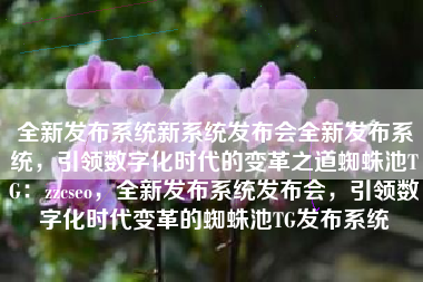 全新发布系统新系统发布会全新发布系统，引领数字化时代的变革之道蜘蛛池TG：zzcseo，全新发布系统发布会，引领数字化时代变革的蜘蛛池TG发布系统