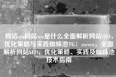 网站seo网站seo是什么全面解析网站SEO，优化策略与实践蜘蛛池TG：zzcseo，全面解析网站SEO，优化策略、实践及蜘蛛池技术指南