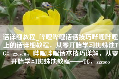 话详细教程_哔哩哔哩话话技巧哔哩哔哩上的话详细教程，从零开始学习蜘蛛池TG：zzcseo，哔哩哔哩话术技巧详解，从零开始学习蜘蛛池教程——TG，zzcseo