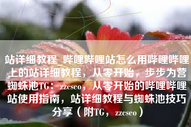 站详细教程_哔哩哔哩站怎么用哔哩哔哩上的站详细教程，从零开始，步步为营蜘蛛池TG：zzcseo，从零开始的哔哩哔哩站使用指南，站详细教程与蜘蛛池技巧分享（附TG，zzcseo）