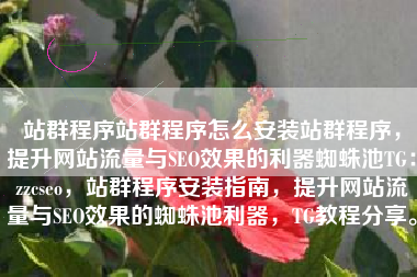 站群程序站群程序怎么安装站群程序，提升网站流量与SEO效果的利器蜘蛛池TG：zzcseo，站群程序安装指南，提升网站流量与SEO效果的蜘蛛池利器，TG教程分享。