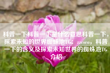 科普一下科普一下是什么意思科普一下，探索未知的世界蜘蛛池TG：zzcseo，科普一下的含义及探索未知世界的蜘蛛池TG介绍
