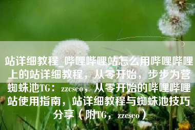 站详细教程_哔哩哔哩站怎么用哔哩哔哩上的站详细教程，从零开始，步步为营蜘蛛池TG：zzcseo，从零开始的哔哩哔哩站使用指南，站详细教程与蜘蛛池技巧分享（附TG，zzcseo）