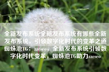 全新发布系统全新发布系统有哪些全新发布系统，引领数字化时代的变革之道蜘蛛池TG：zzcseo，全新发布系统引领数字化时代变革，蜘蛛池TG助力zzcseo