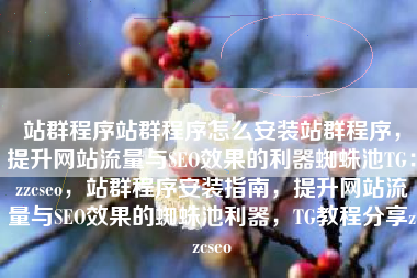 站群程序站群程序怎么安装站群程序，提升网站流量与SEO效果的利器蜘蛛池TG：zzcseo，站群程序安装指南，提升网站流量与SEO效果的蜘蛛池利器，TG教程分享zzcseo